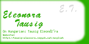 eleonora tausig business card